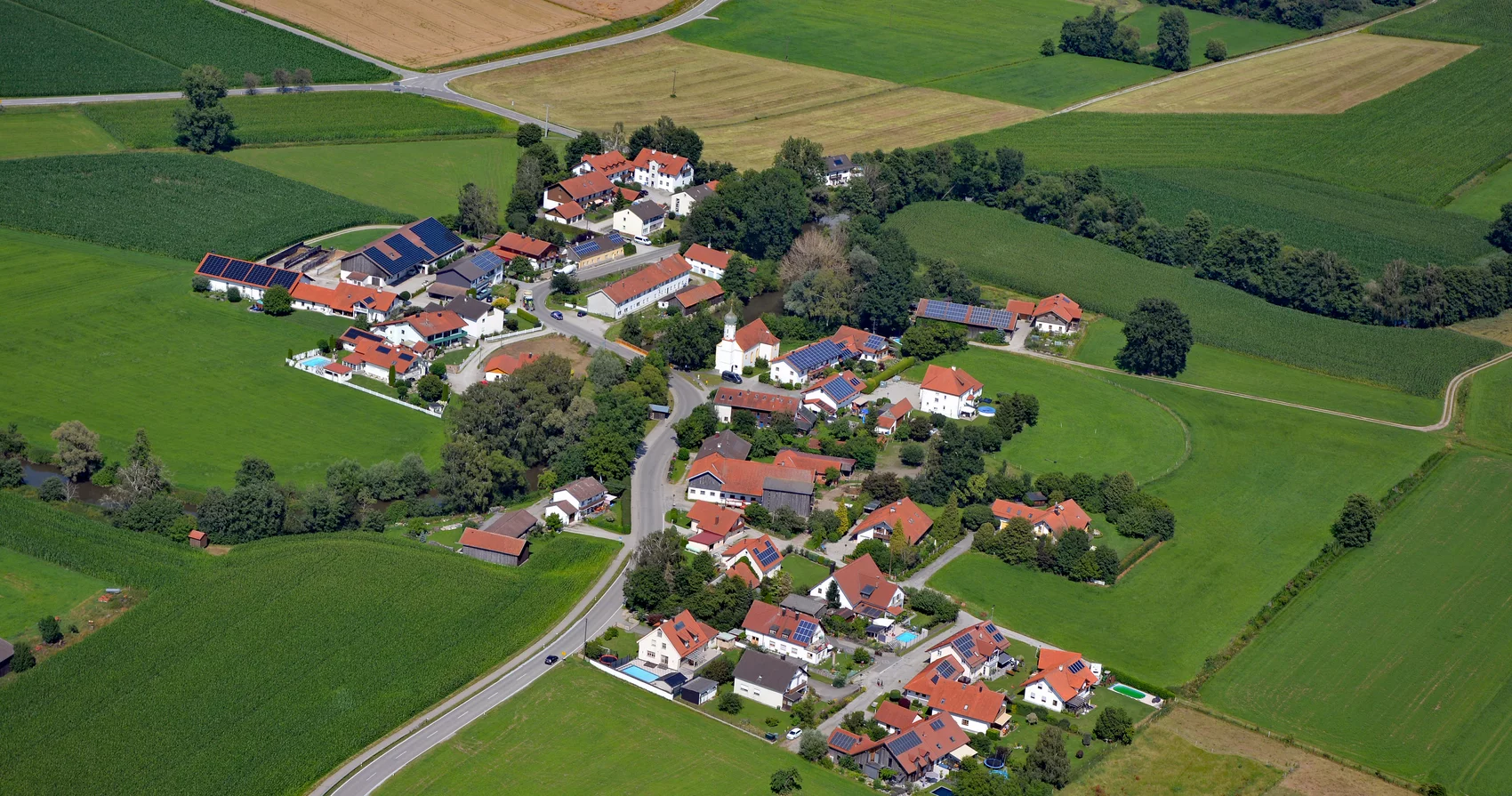 Ortsteil Wörth aus der Luft
