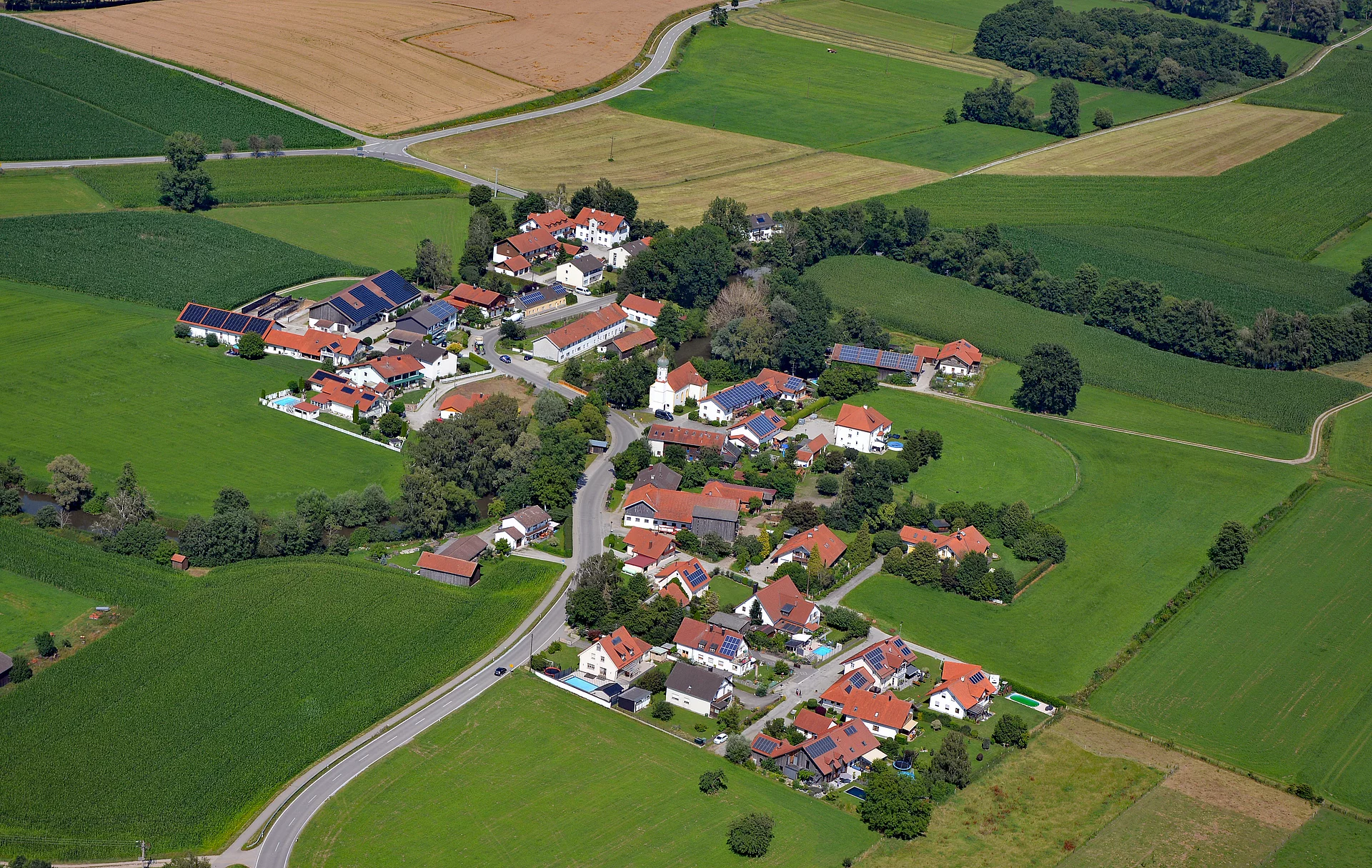 Ortsteil Wörth aus der Luft