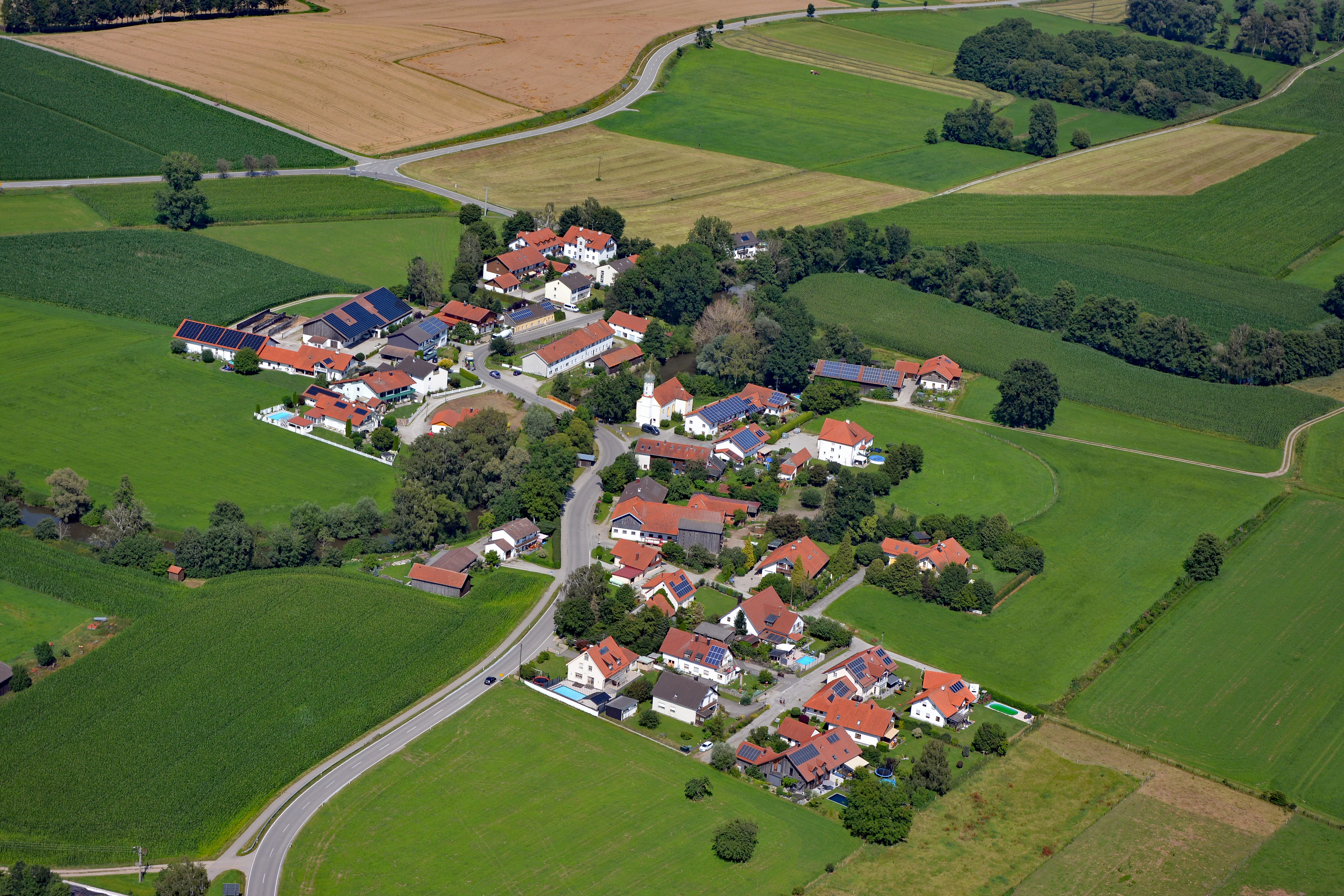 Ortsteil Wörth aus der Luft