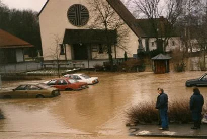 Kirchplatz Februar 1990 Kirchplatz Februar 1990